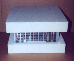 Example of hot-wire cut EPS foam used for packaging.